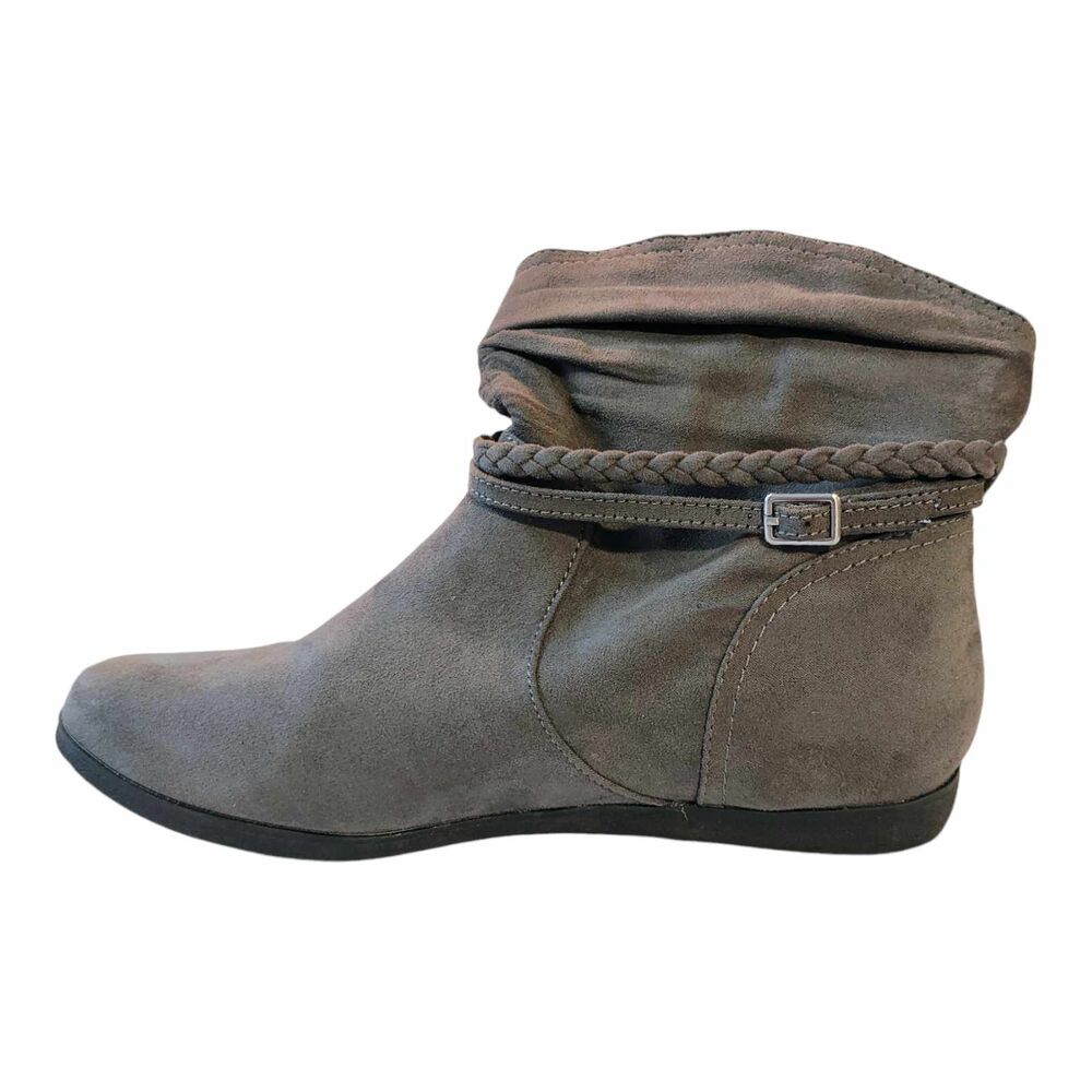 Arizona Jeans Ankle Bootie Grey Memory Foam Womens Size 8M Kansas